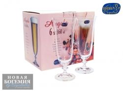 Набор бокалов для пива Анжела (Angela) 360мл, Гладкая, бесцветная (6 штук) Набор бокалов для пива Анжела (Angela) 360мл, Гладкая, бесцветная (6 штук)